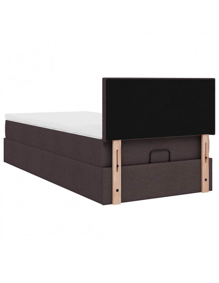 Struttura Letto Pouf con Materasso 100x200 cm in Tessuto