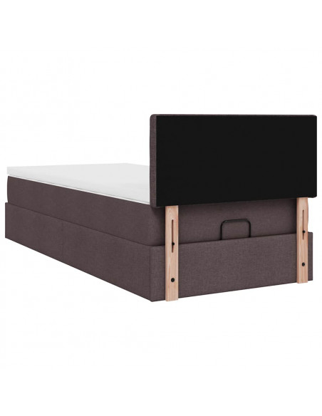 Struttura Letto Pouf con Materasso 100x200 cm in Tessuto