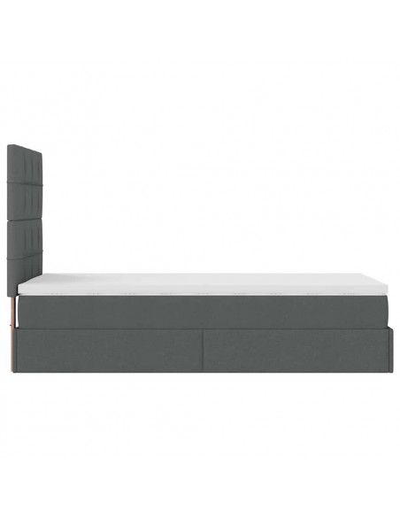Struttura Letto Pouf con Materasso 100x200 cm in Tessuto