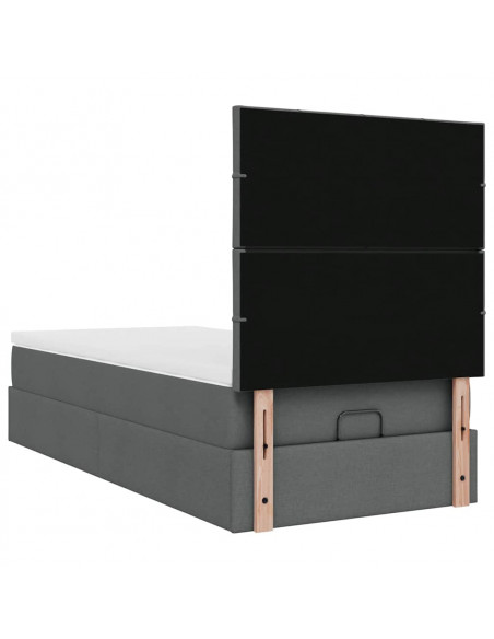 Struttura Letto Pouf con Materasso 100x200 cm in Tessuto