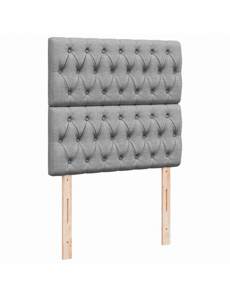 Struttura Letto Pouf con Materasso 100x200 cm in Tessuto