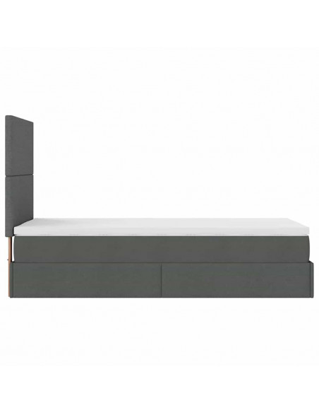 Struttura Letto Pouf con Materasso 100x200 cm in Tessuto