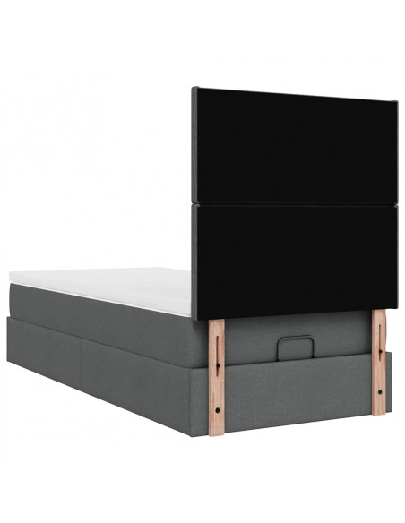 Struttura Letto Pouf con Materasso 100x200 cm in Tessuto