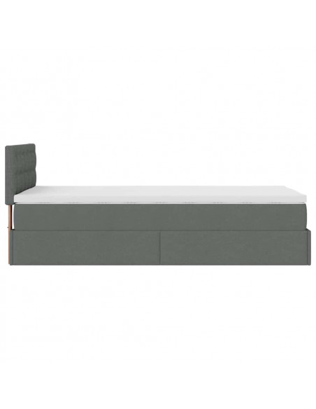 Struttura Letto Pouf con Materasso 100x200 cm in Tessuto