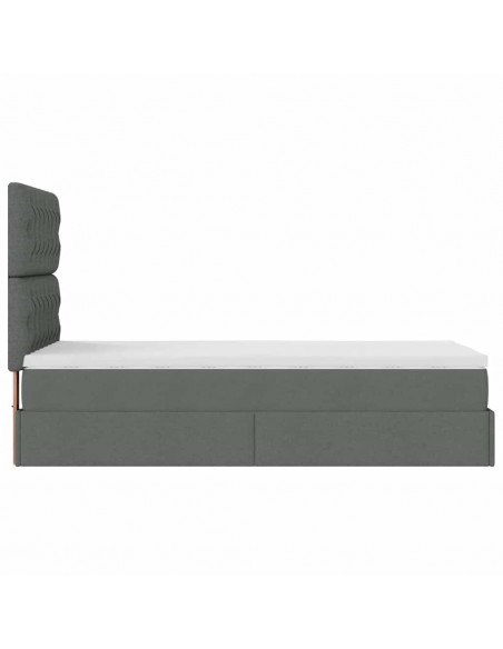 Struttura Letto Pouf con Materasso 100x200 cm in Tessuto