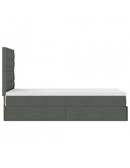 Struttura Letto Pouf con Materasso 100x200 cm in Tessuto