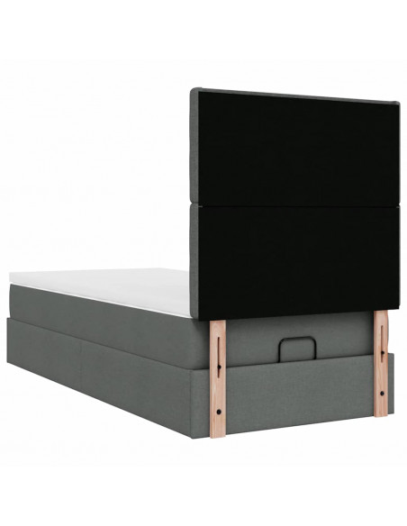 Struttura Letto Pouf con Materasso 100x200 cm in Tessuto