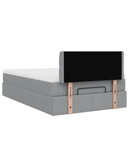 Struttura Letto Pouf con Materasso 120x190 cm in Tessuto