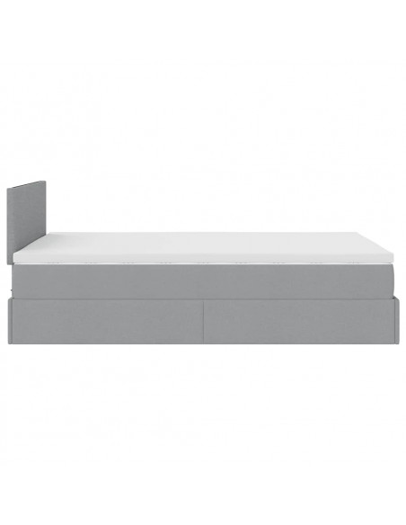 Struttura Letto Pouf con Materasso 120x190 cm in Tessuto