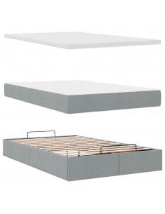 Struttura Letto Pouf con Materasso 120x190 cm in Tessuto