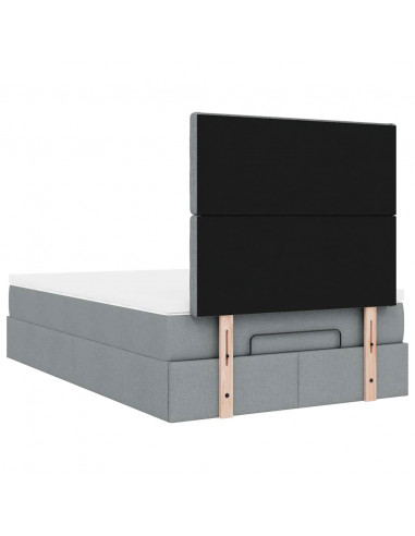 Struttura Letto Pouf con Materasso 120x190 cm in Tessuto