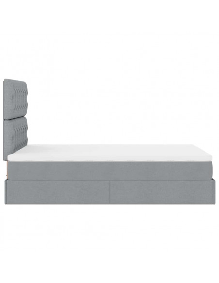 Struttura Letto Pouf con Materasso 120x190 cm in Tessuto