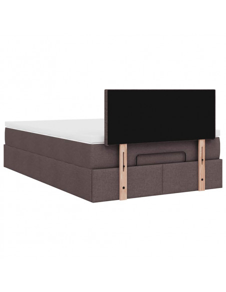 Struttura Letto Pouf con Materasso 120x200 cm in Tessuto