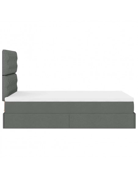 Struttura Letto Pouf con Materasso 120x200 cm in Tessuto