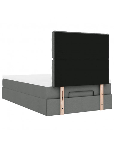 Struttura Letto Pouf con Materasso 120x200 cm in Tessuto