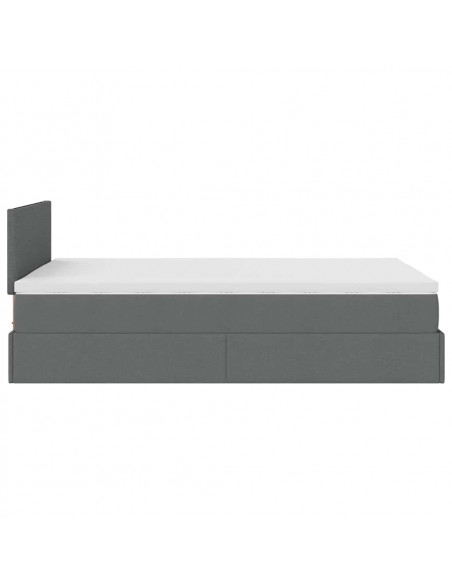 Struttura Letto Pouf con Materasso 120x200 cm in Tessuto