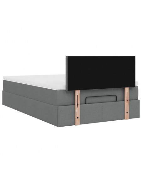 Struttura Letto Pouf con Materasso 120x200 cm in Tessuto