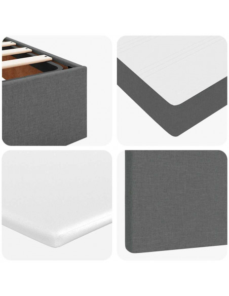 Struttura Letto Pouf con Materasso 120x200 cm in Tessuto