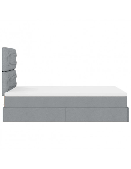 Struttura Letto Pouf con Materasso 120x200 cm in Tessuto