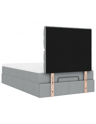 Struttura Letto Pouf con Materasso 120x200 cm in Tessuto