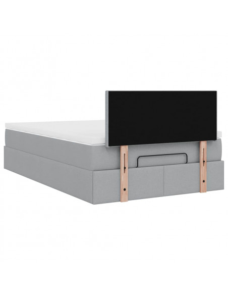 Struttura Letto Pouf con Materasso 120x200 cm in Tessuto