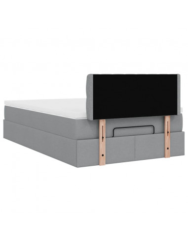 Struttura Letto Pouf con Materasso 120x200 cm in Tessuto