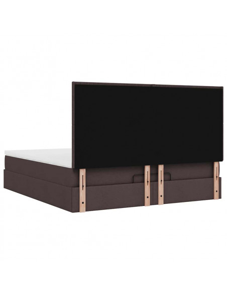 Struttura Letto Pouf con Materasso 160x200 cm in Tessuto