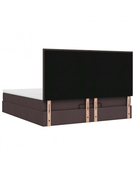 Struttura Letto Pouf con Materasso 160x200 cm in Tessuto