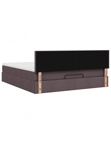 Struttura Letto Pouf con Materasso 160x200 cm in Tessuto