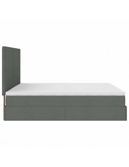 Struttura Letto Pouf con Materasso 160x200 cm in Tessuto