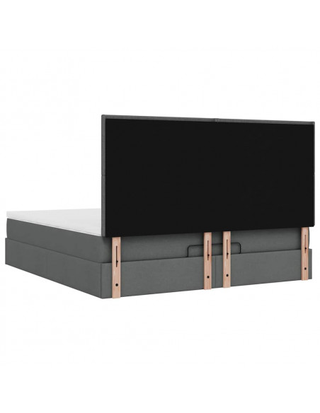 Struttura Letto Pouf con Materasso 160x200 cm in Tessuto
