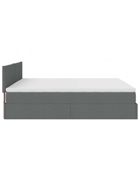 Struttura Letto Pouf con Materasso 160x200 cm in Tessuto