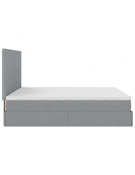 Struttura Letto Pouf con Materasso 180x200 cm in Tessuto