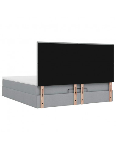 Struttura Letto Pouf con Materasso 180x200 cm in Tessuto