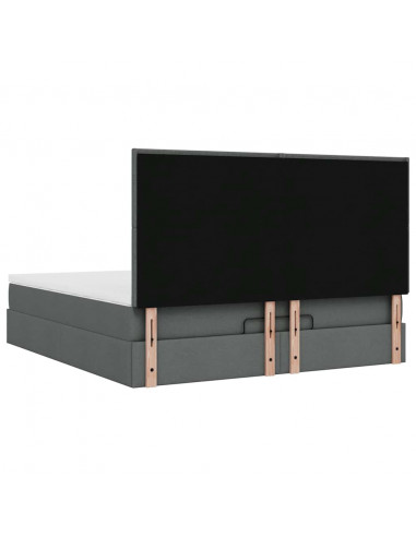 Struttura Letto Pouf con Materasso 180x200 cm in Tessuto