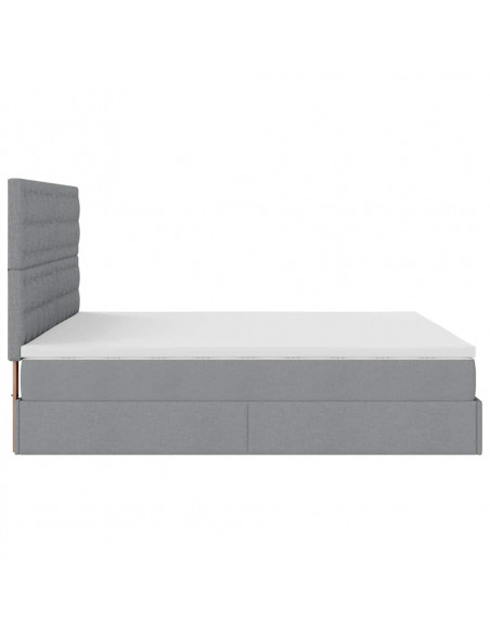 Struttura Letto Pouf con Materasso 180x200 cm in Tessuto