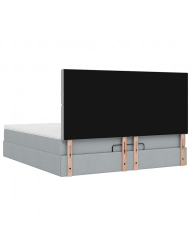 Struttura Letto Pouf con Materasso 180x200 cm in Tessuto