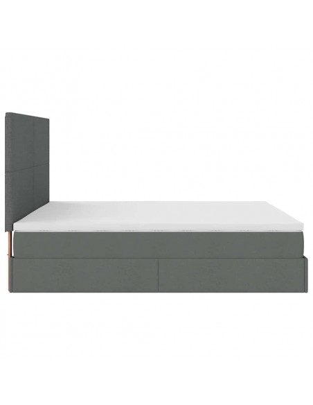 Struttura Letto Pouf con Materasso 180x200 cm in Tessuto