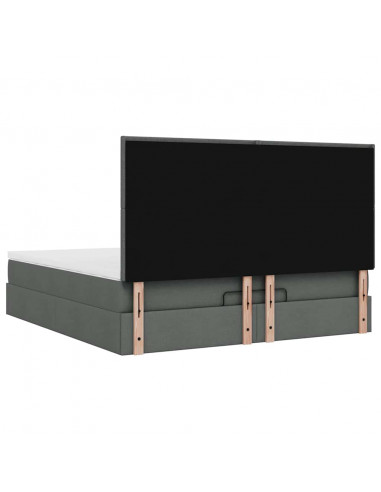 Struttura Letto Pouf con Materasso 180x200 cm in Tessuto