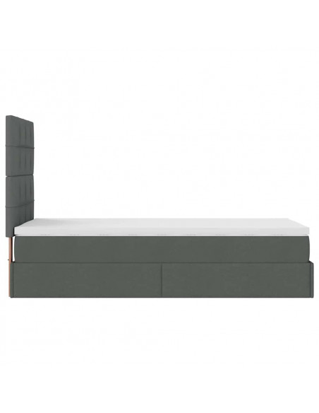 Struttura Letto Pouf con Materasso 180x200 cm in Tessuto