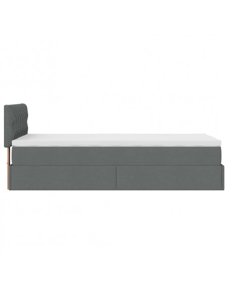 Struttura Letto Pouf con Materasso 180x200 cm in Tessuto