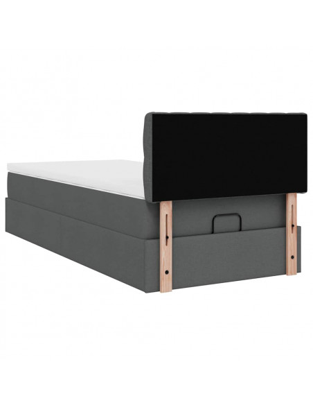 Struttura Letto Pouf con Materasso 180x200 cm in Tessuto