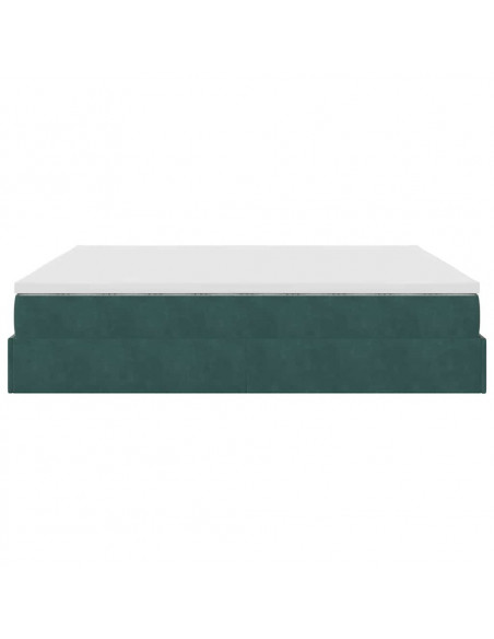 Struttura Letto Pouf con Materasso 180x200 cm in Velluto