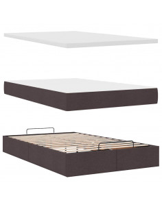 Struttura Letto Pouf con Materasso 80x200 cm in Tessuto 2