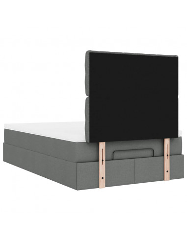 Struttura Letto Pouf con Materasso 80x200 cm in Tessuto