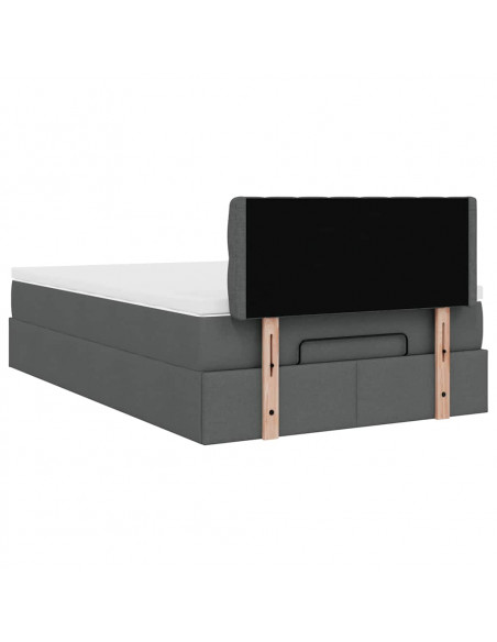 Struttura Letto Pouf con Materasso 80x200 cm in Tessuto