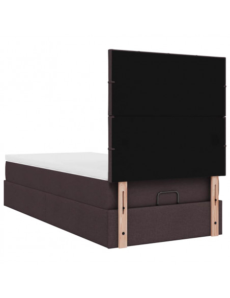 Struttura Letto Pouf con Materasso 90x190 cm in Tessuto