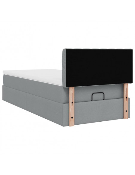 Struttura Letto Pouf con Materasso 90x190 cm in Tessuto