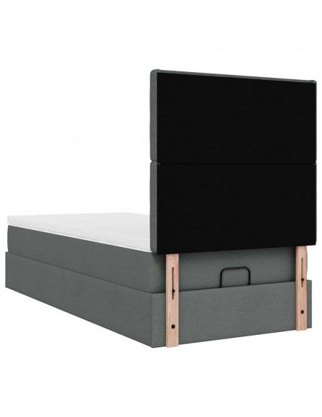 Struttura Letto Pouf con Materasso 90x200 cm in Tessuto