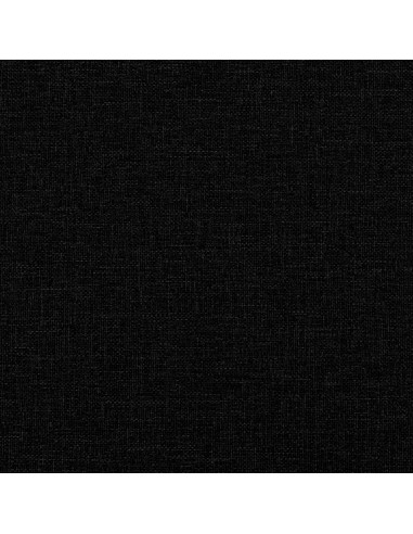 Struttura Letto Pouf con Materasso Nero 120x200 cm in Tessuto